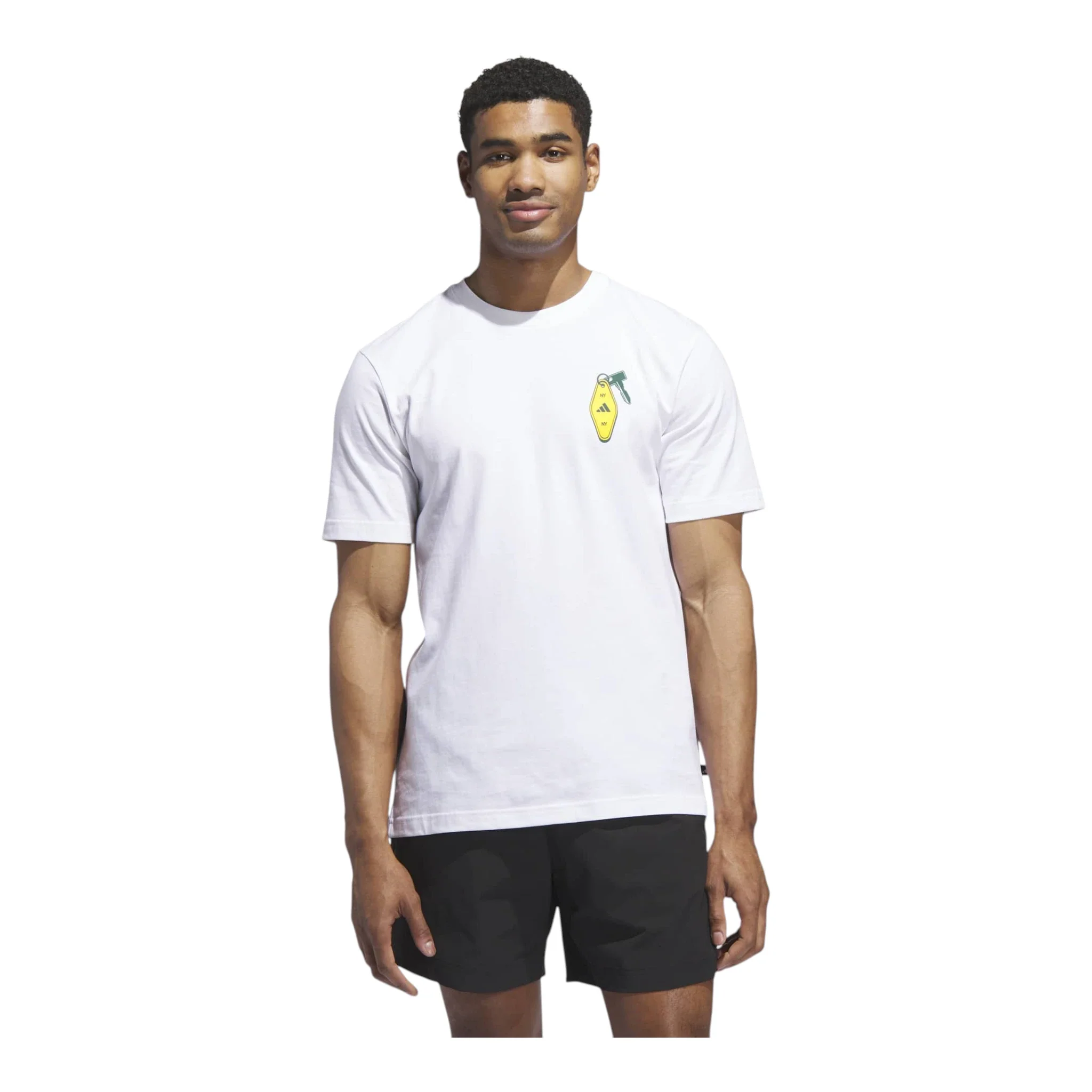 adidas Chip In NYC Graphic Golf T-Shirt JX1766 - Image 2