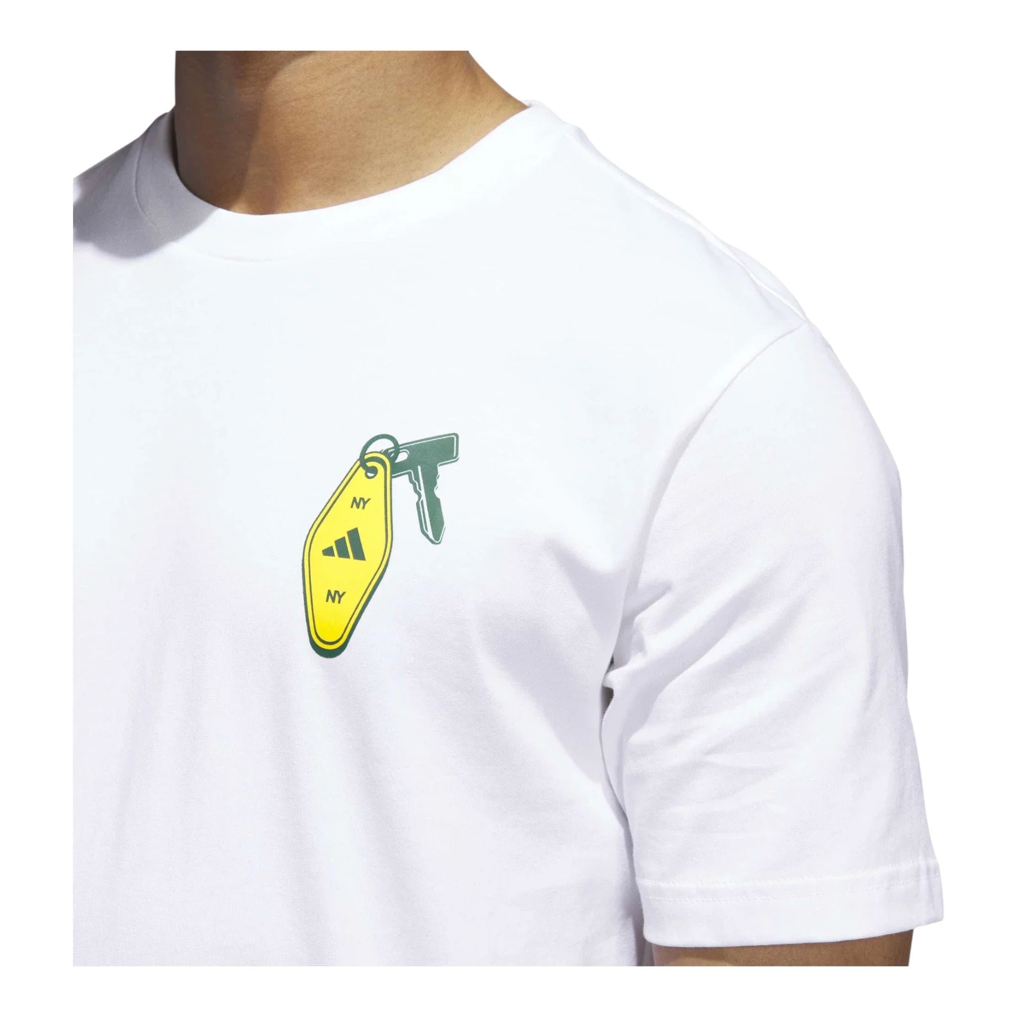 adidas Chip In NYC Graphic Golf T-Shirt JX1766 - Image 6