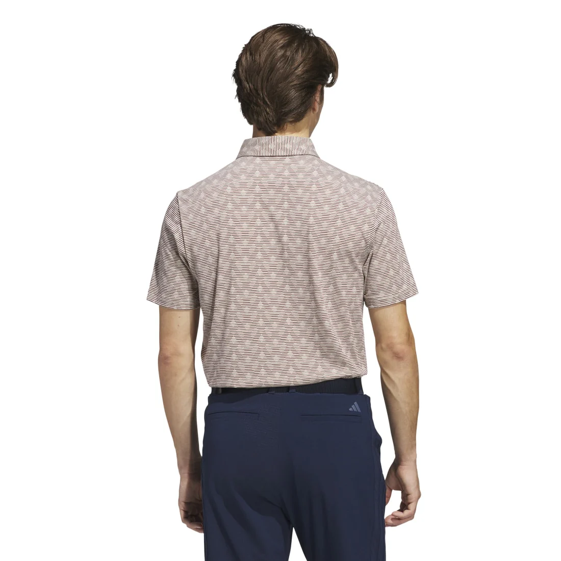 adidas Go-To Printed Stripe Golf Polo Shirt JF4931 - Image 3