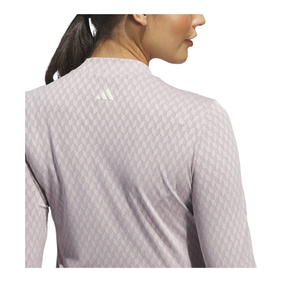 adidas Ladies Ultimate365 Tour HEAT.RDY Mock Golf Polo Shirt IP8656 - Image 4