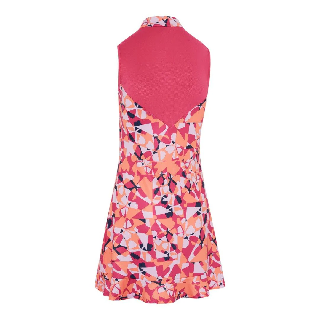 Callaway Ladies Geometric S/L Floral Golf Dress CGDSE009 - Image 2