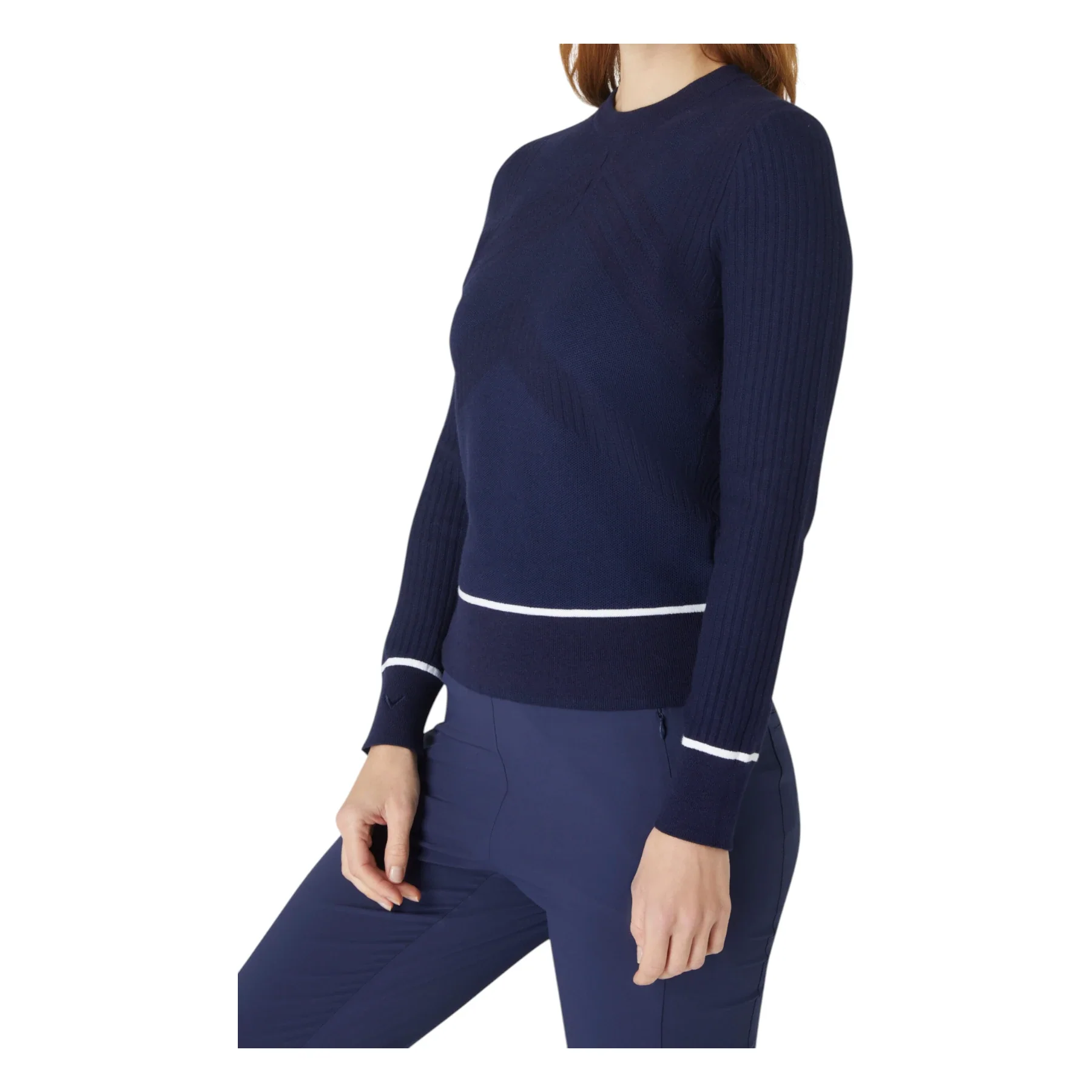Callaway Ladies Multi Stitch Chevron Golf Sweater CGGSF180 - Image 5