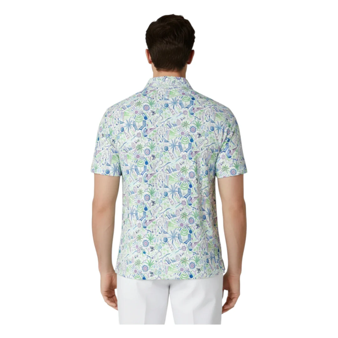 Callaway Nautical Conversational Print Golf Polo Shirt CGKSG065 - Image 2
