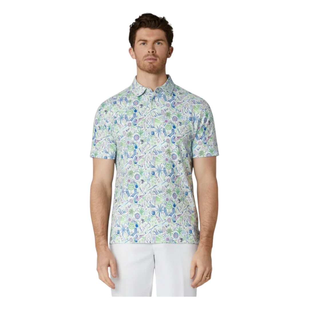 Callaway Nautical Conversational Print Golf Polo Shirt CGKSG065 - Image 3