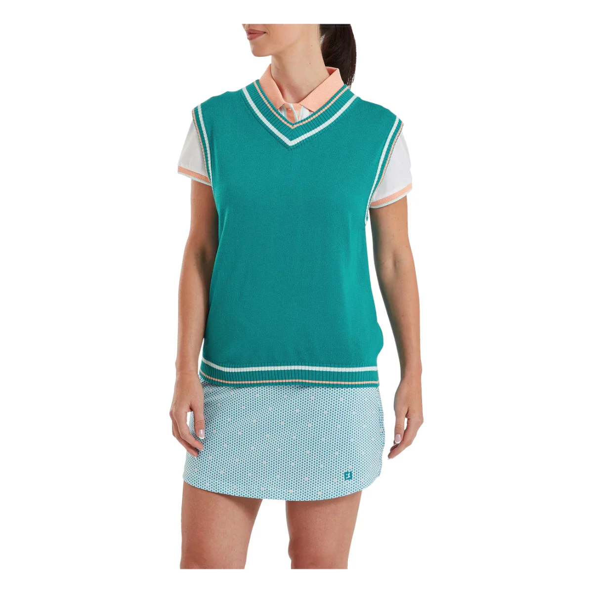 FootJoy Ladies Sweater Tank Print Golf Mid Layer 39366 - Image 3