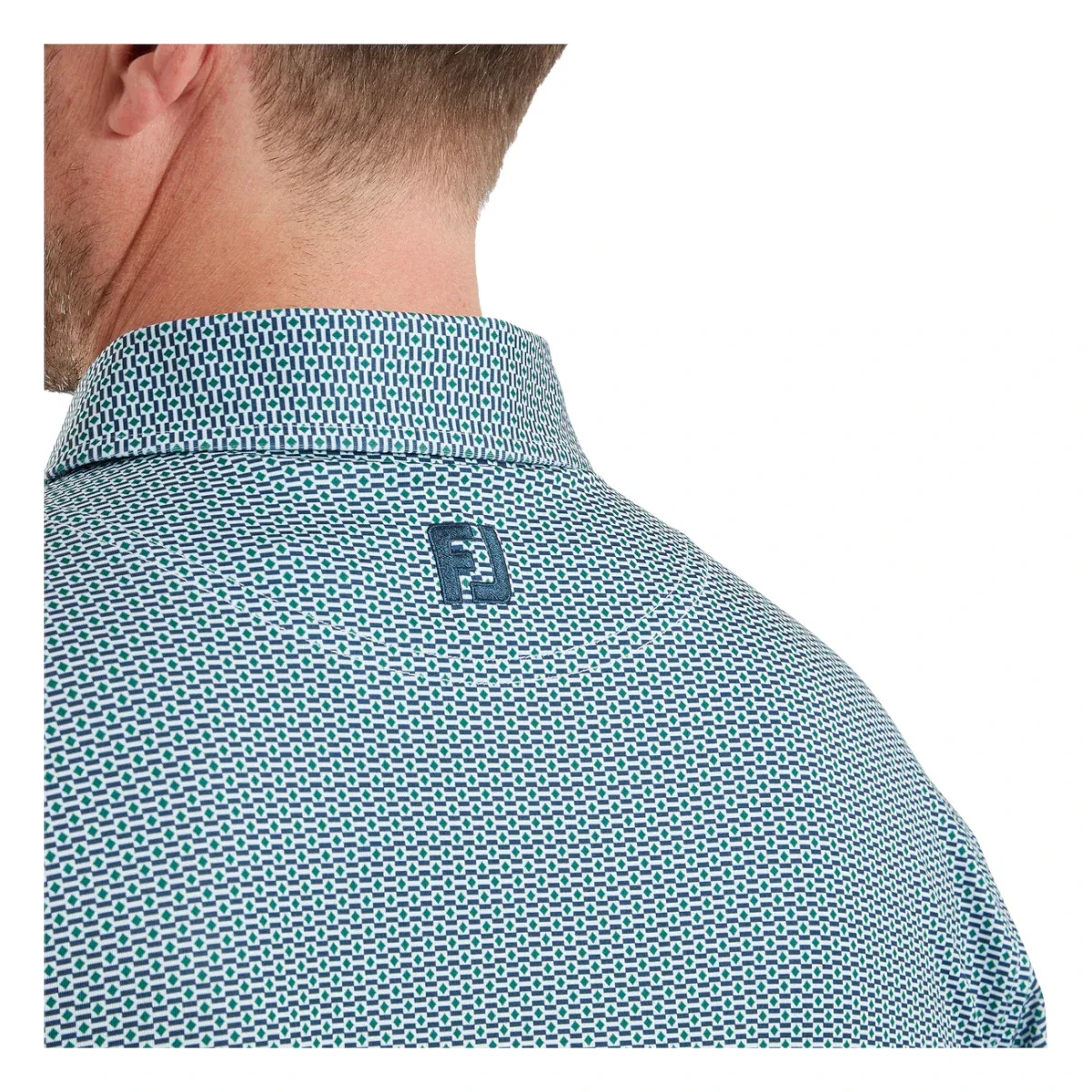 FootJoy Nautical Flag Print Lisle Golf Polo Shirt 39263 - Image 5
