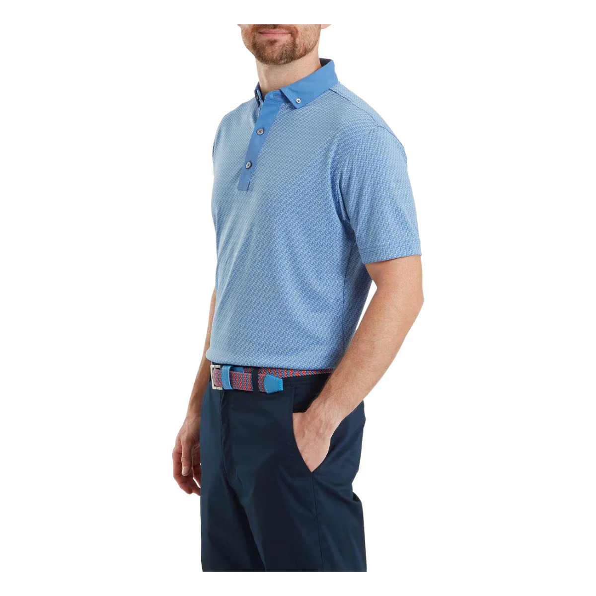 FootJoy Star Geo Jacquard Golf Polo Shirt 39256 - Image 3