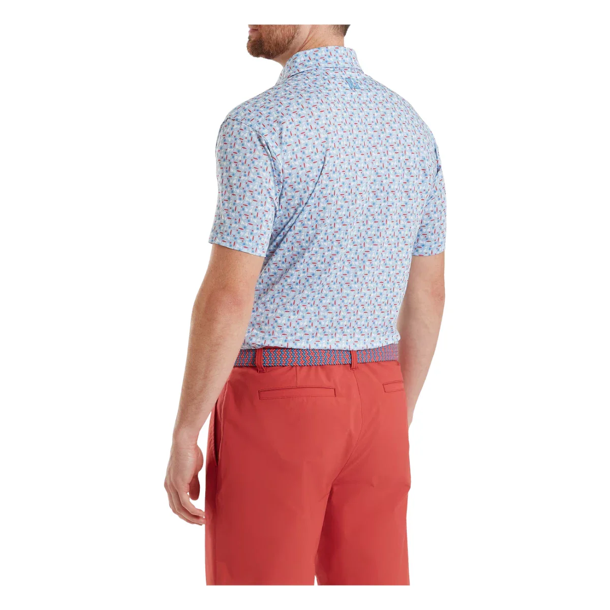FootJoy Surfs Up Print Lisle Golf Polo Shirt 39249 - Image 4