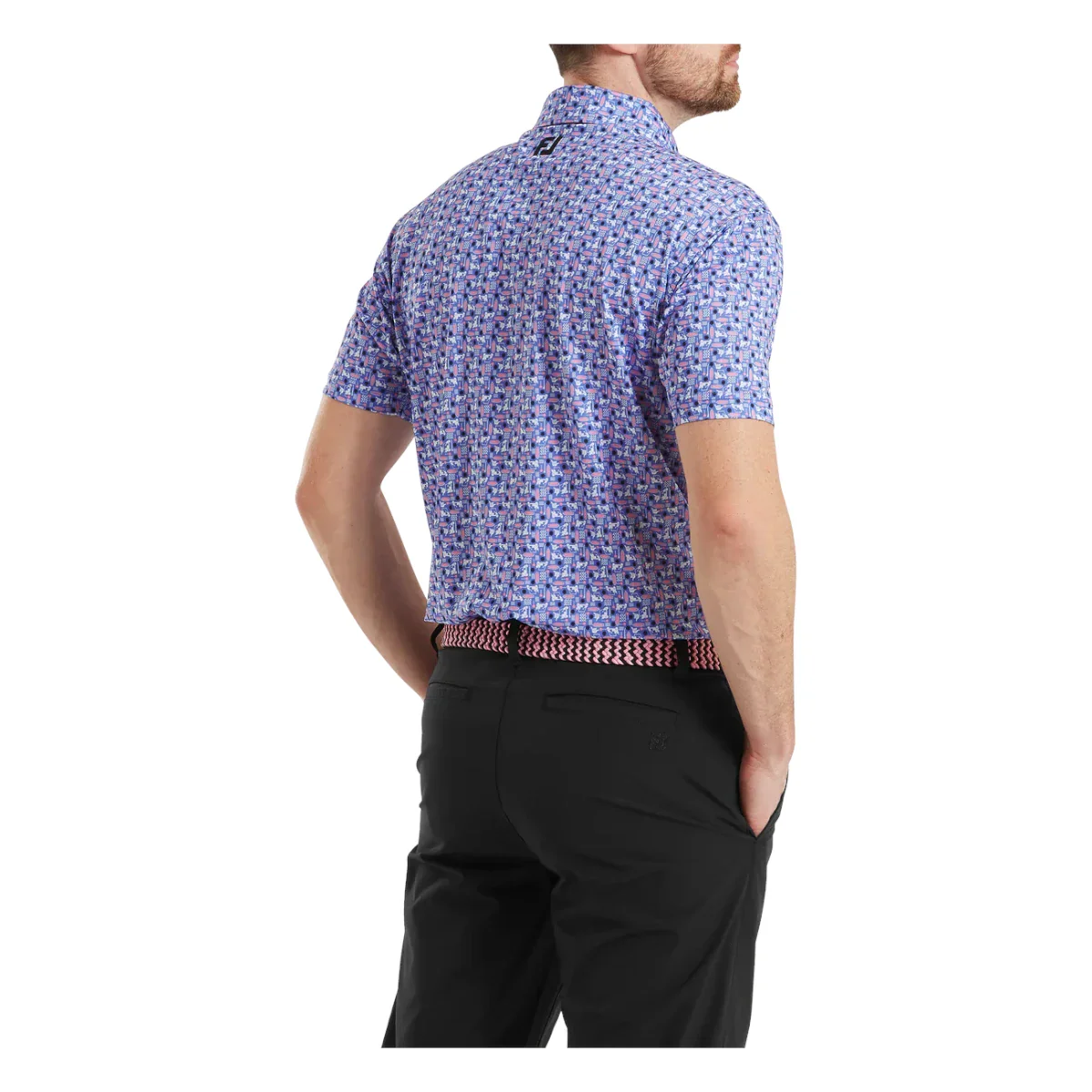 FootJoy Surfs Up Print Lisle Golf Polo Shirt 39251 - Image 4