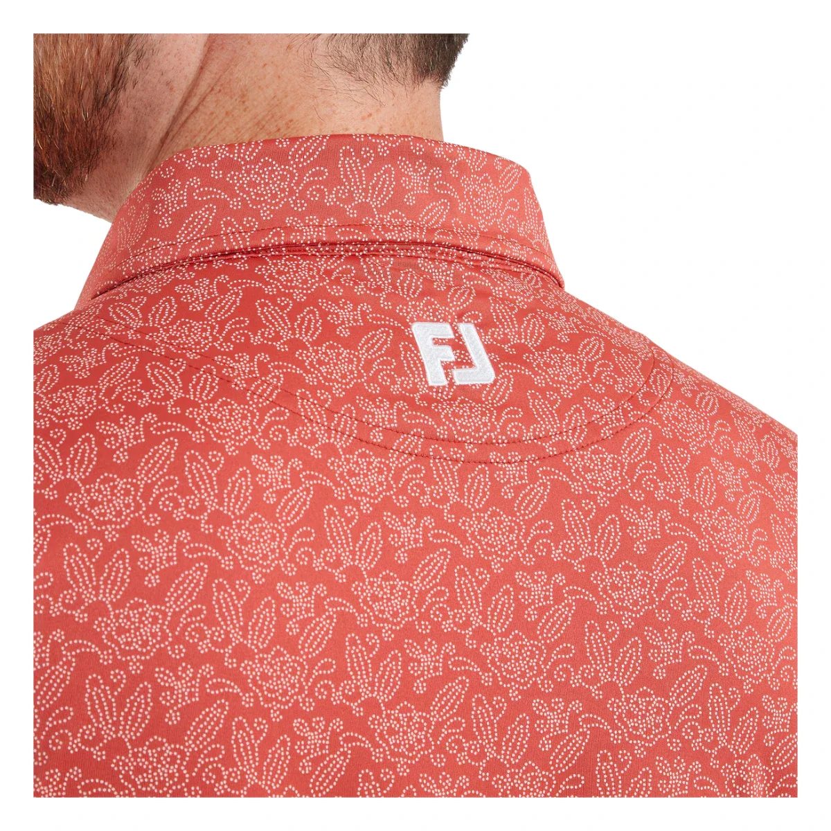 FootJoy Wingtip Floral Lisle Golf Polo Shirt 39264 - Image 5
