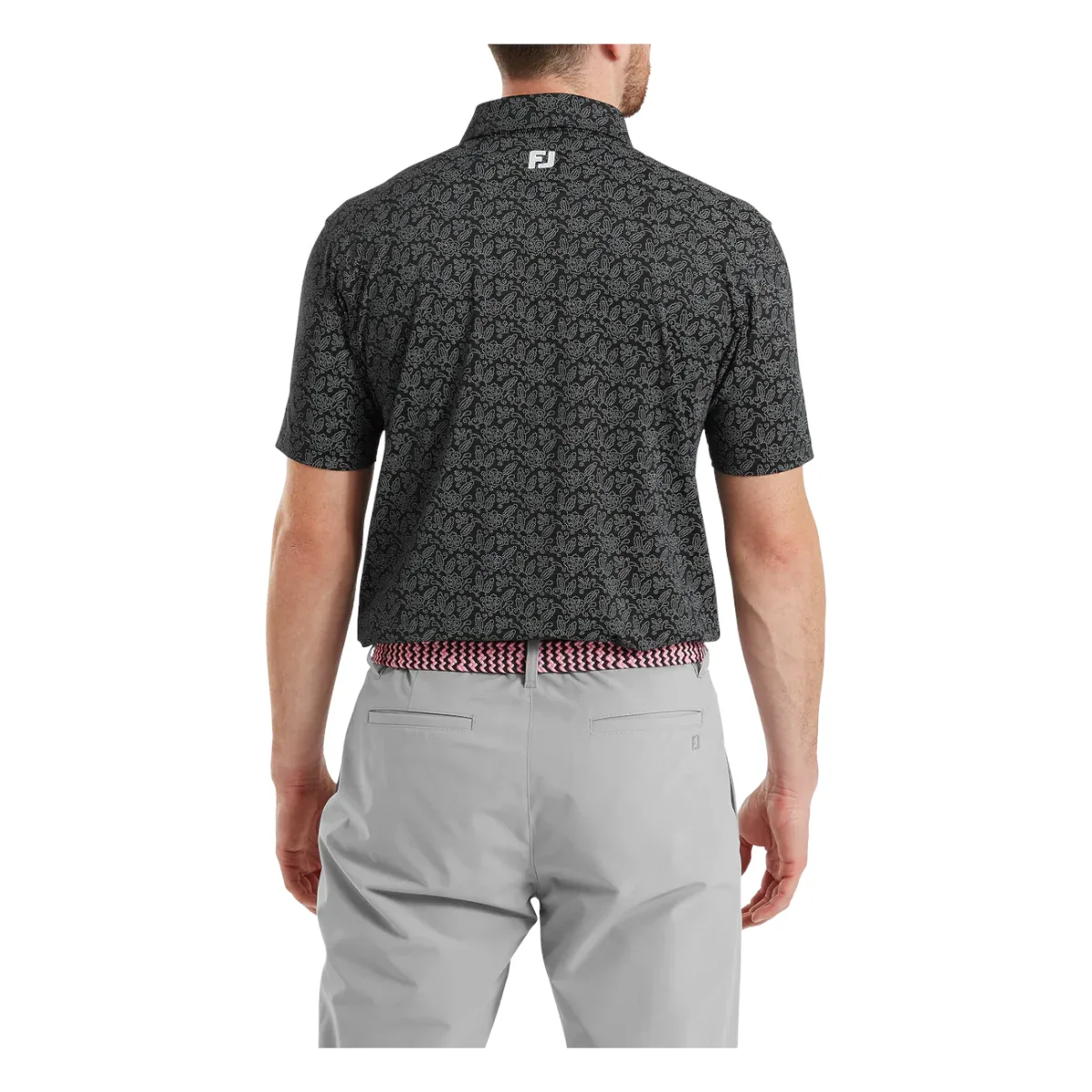 FootJoy Wingtip Floral Lisle Golf Polo Shirt 39266 - Image 4