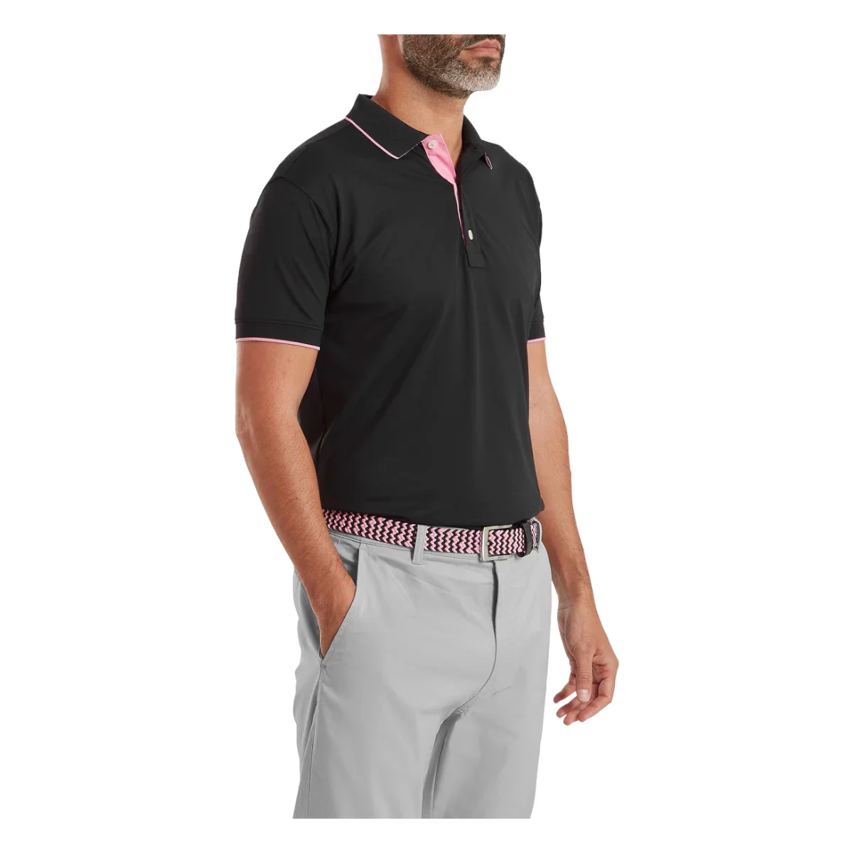 FootJoy Wordmark Pique Golf Polo Shirt 39277 - Image 3