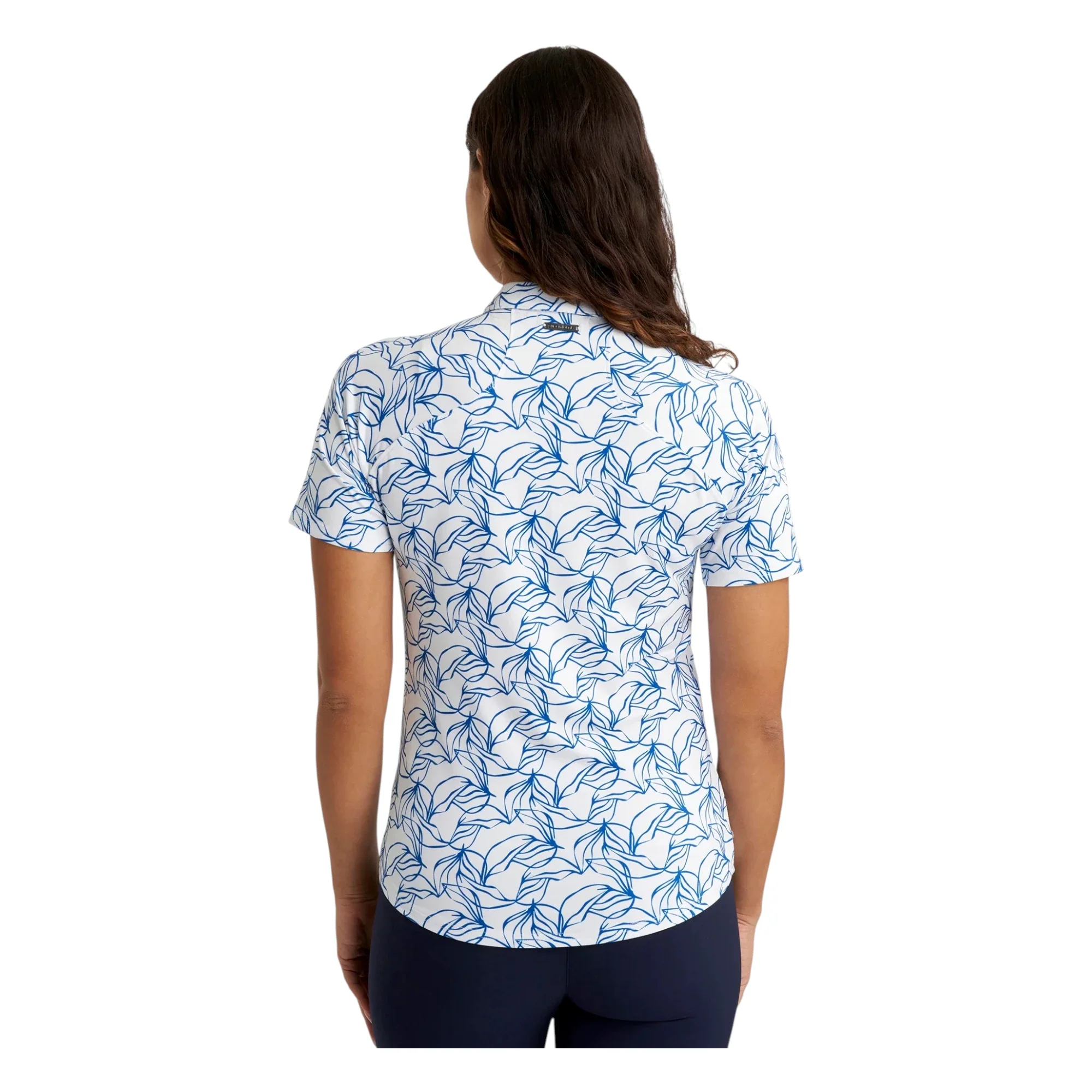 Green Lamb Ladies Floral Print Golf Polo Shirt AG25090 - Image 2