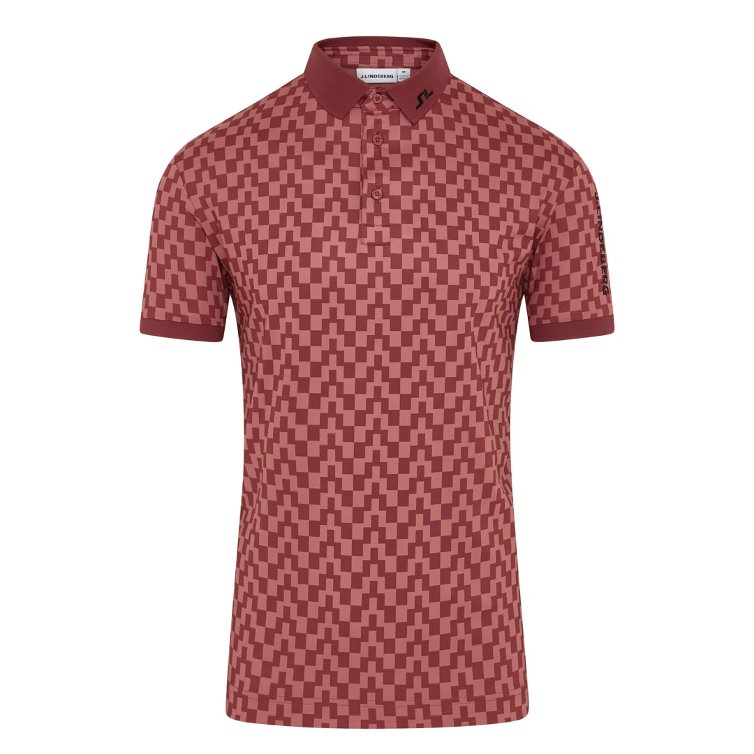 J.Lindeberg Tour Tech Print Golf Polo Shirt GMJT14652