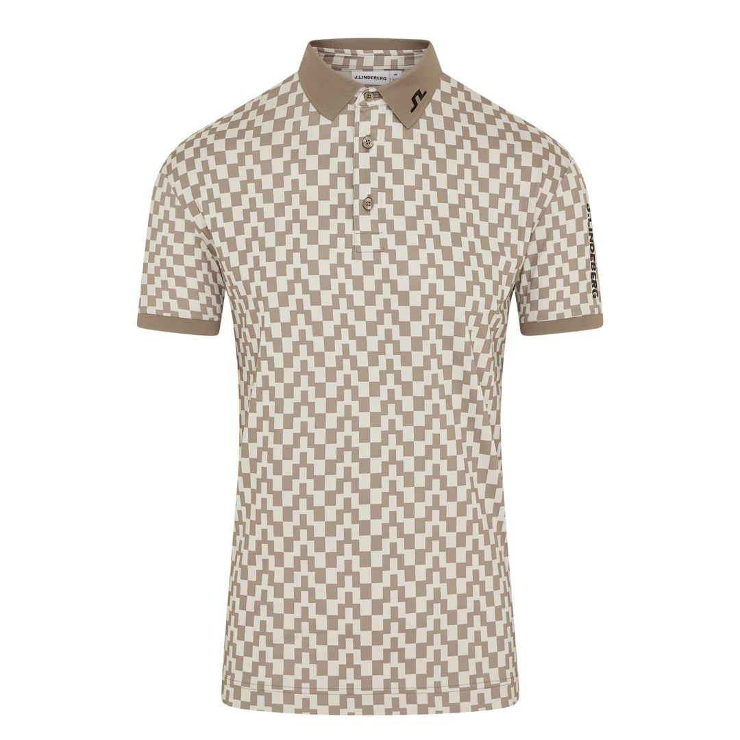 J.Lindeberg Tour Tech Print Golf Polo Shirt GMJT14652