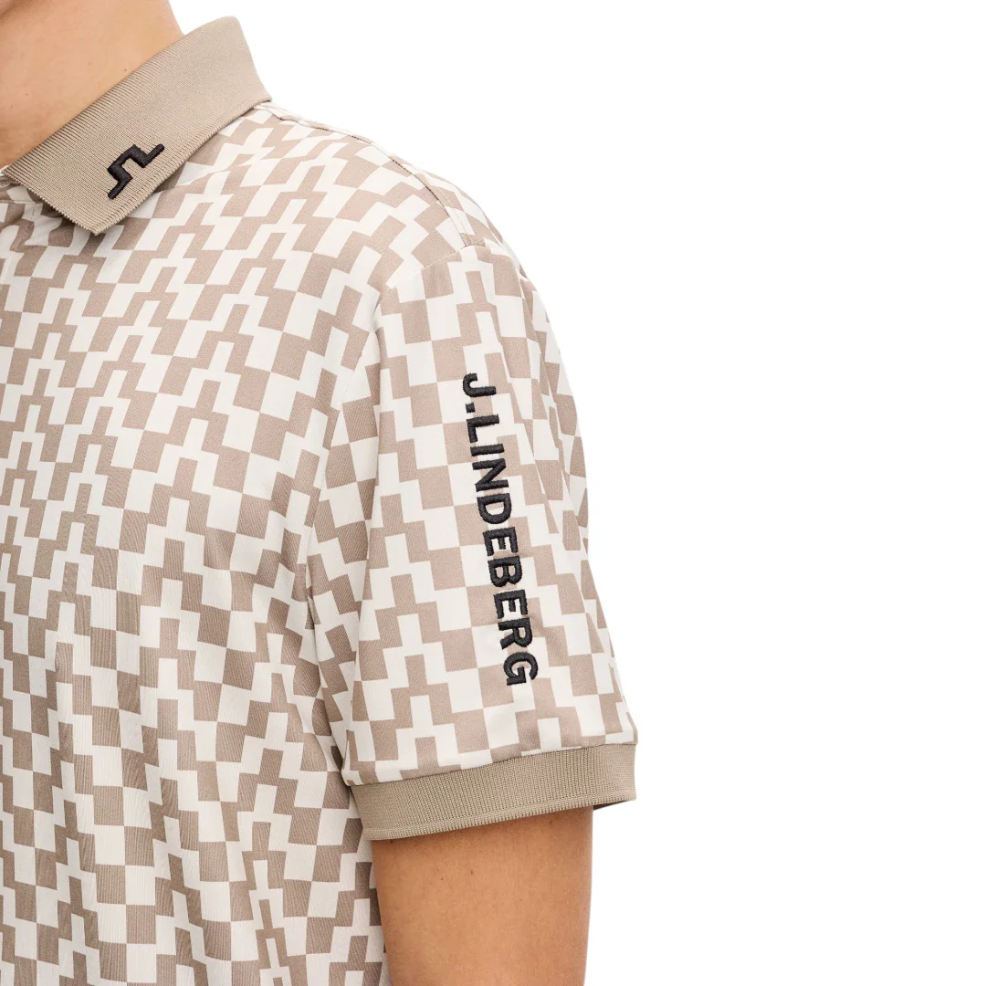 J.Lindeberg Tour Tech Print Golf Polo Shirt GMJT14652 - Image 7