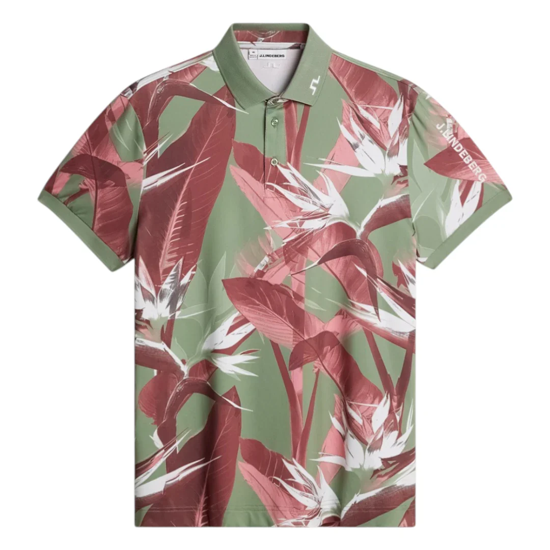 J.Lindeberg Tour Tech Print Golf Polo Shirt GMJT14652 - Image 3