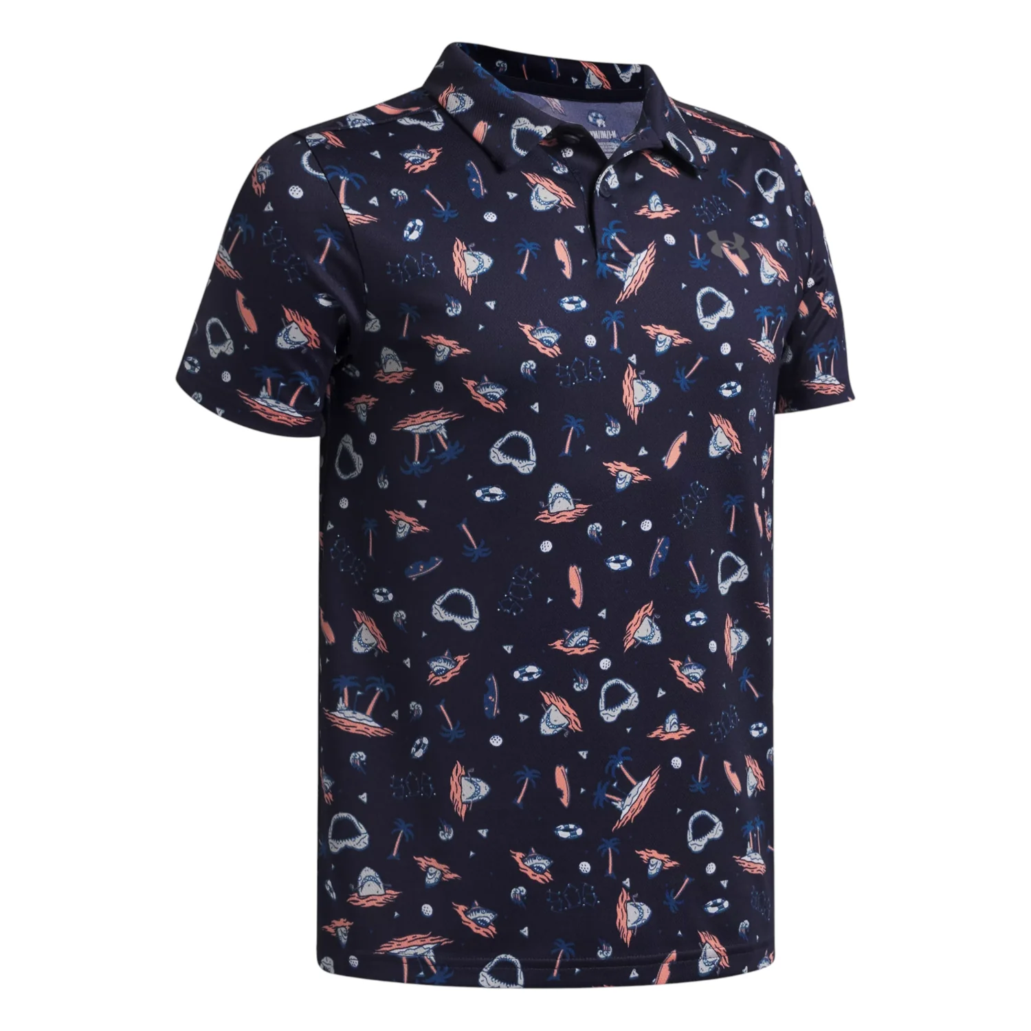 Junior Under Armour Matchplay Printed Golf Polo Shirt 6009817 - Image 2