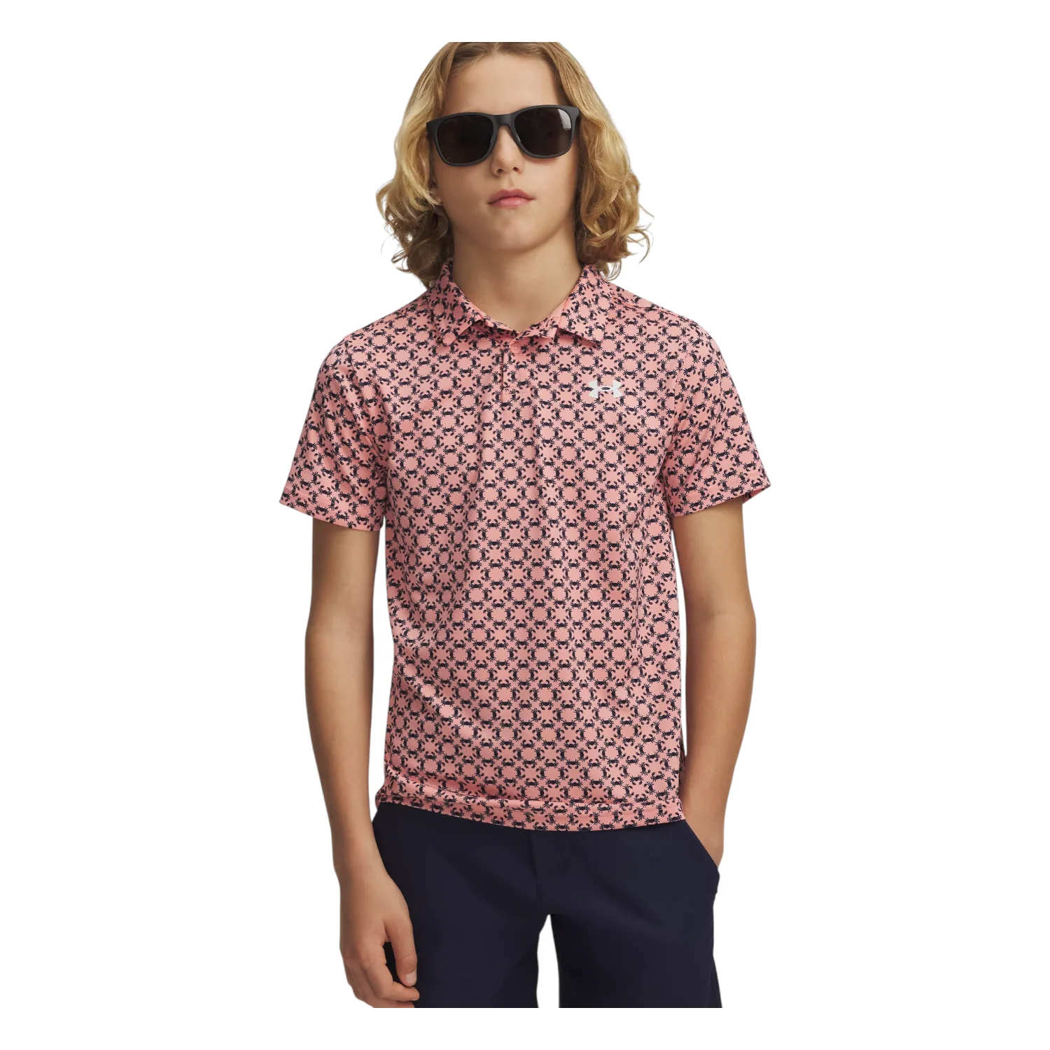 Junior Under Armour Matchplay Printed Golf Polo Shirt 6009817 - Image 4