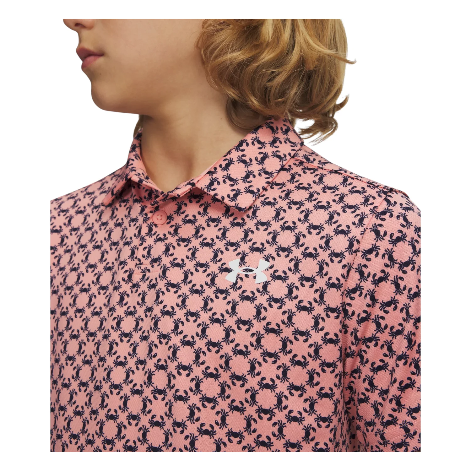 Junior Under Armour Matchplay Printed Golf Polo Shirt 6009817 - Image 6