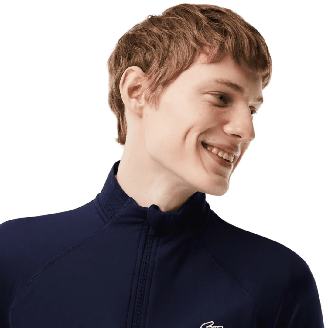 Lacoste Inset Crew Neck 1/4 Zip Golf Midlayer SH5221 - Image 4