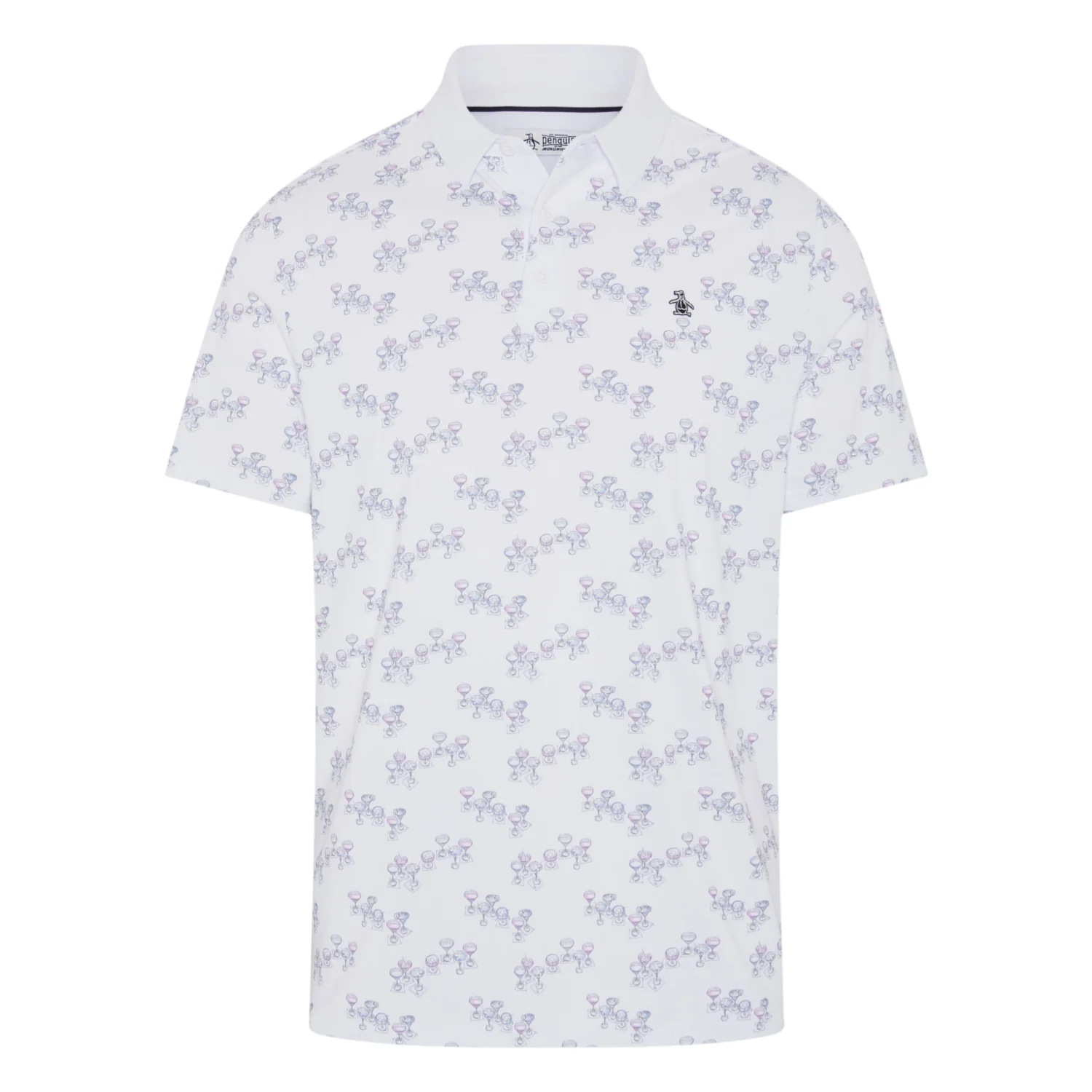 Original Penguin Aerial Cocktail Novelty Golf Polo Shirt OGKSG032