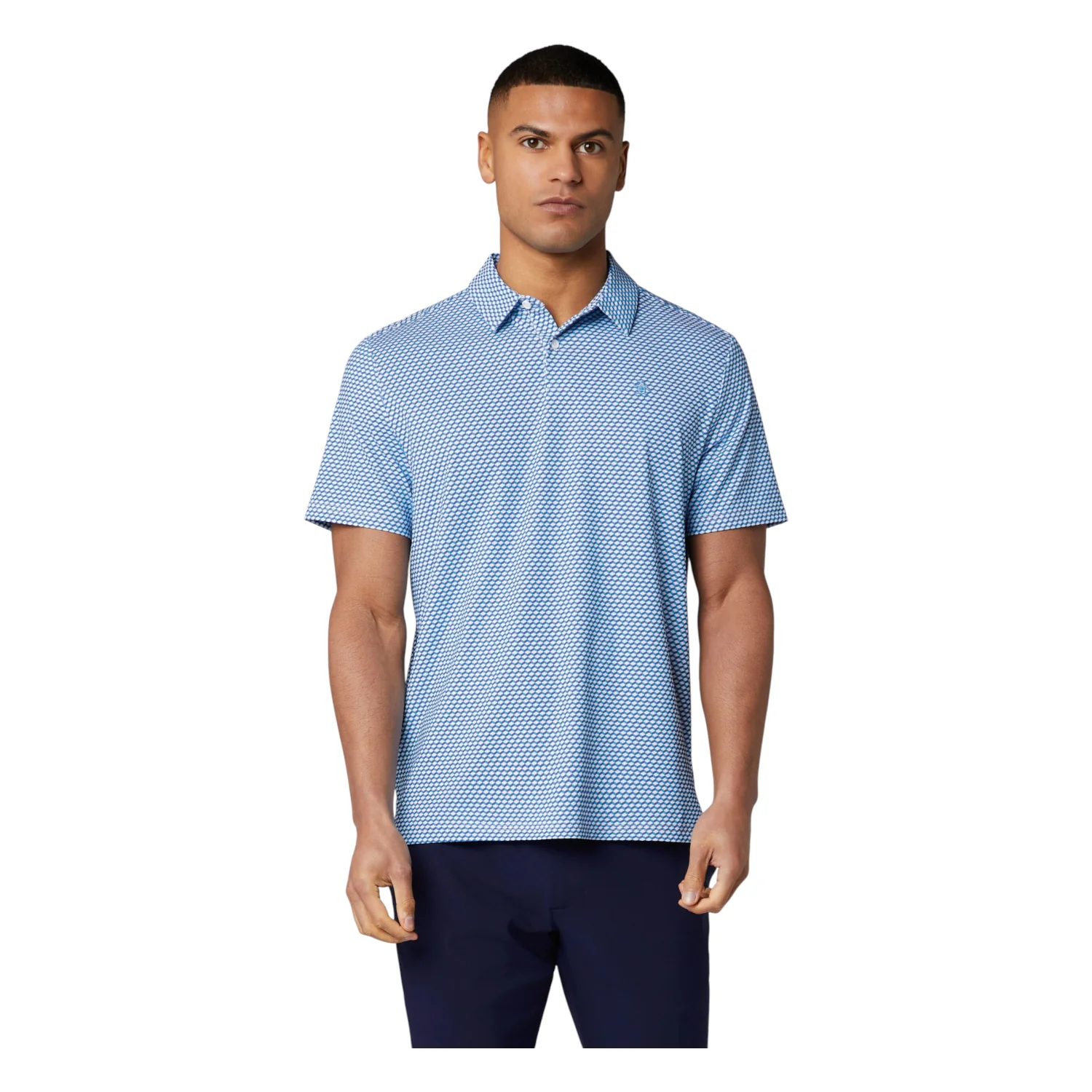 Original Penguin Archives Original Micro GEO Golf Polo Shirt OGKSG033 - Image 3