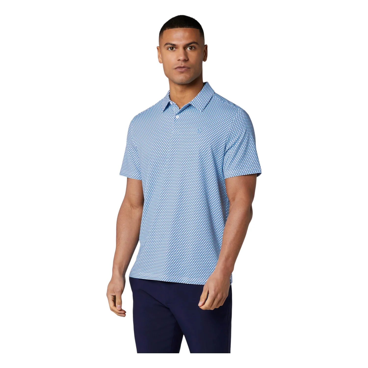 Original Penguin Archives Original Micro GEO Golf Polo Shirt OGKSG033 - Image 5