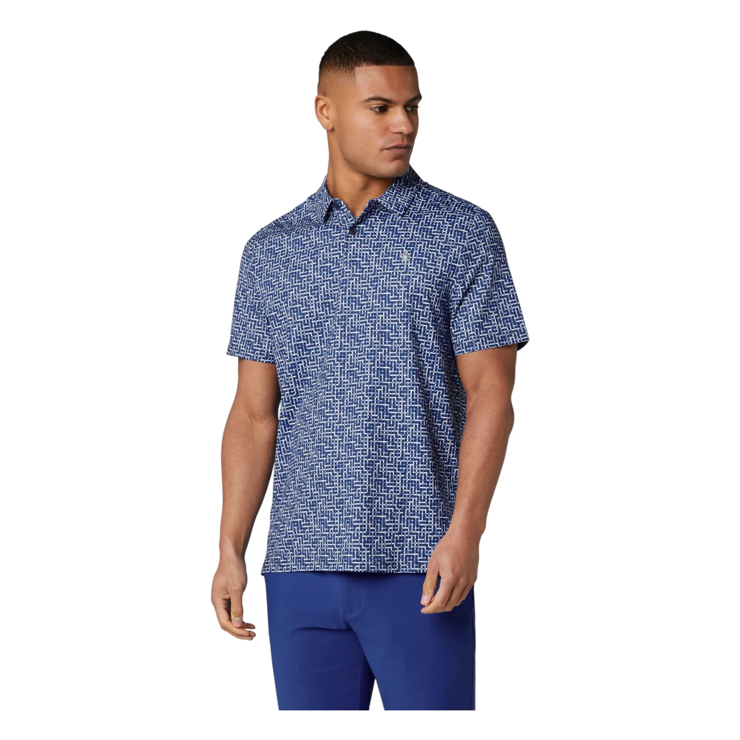 Original Penguin Colour Theory Gingham Golf Polo Shirt OGKSG036 - Image 5