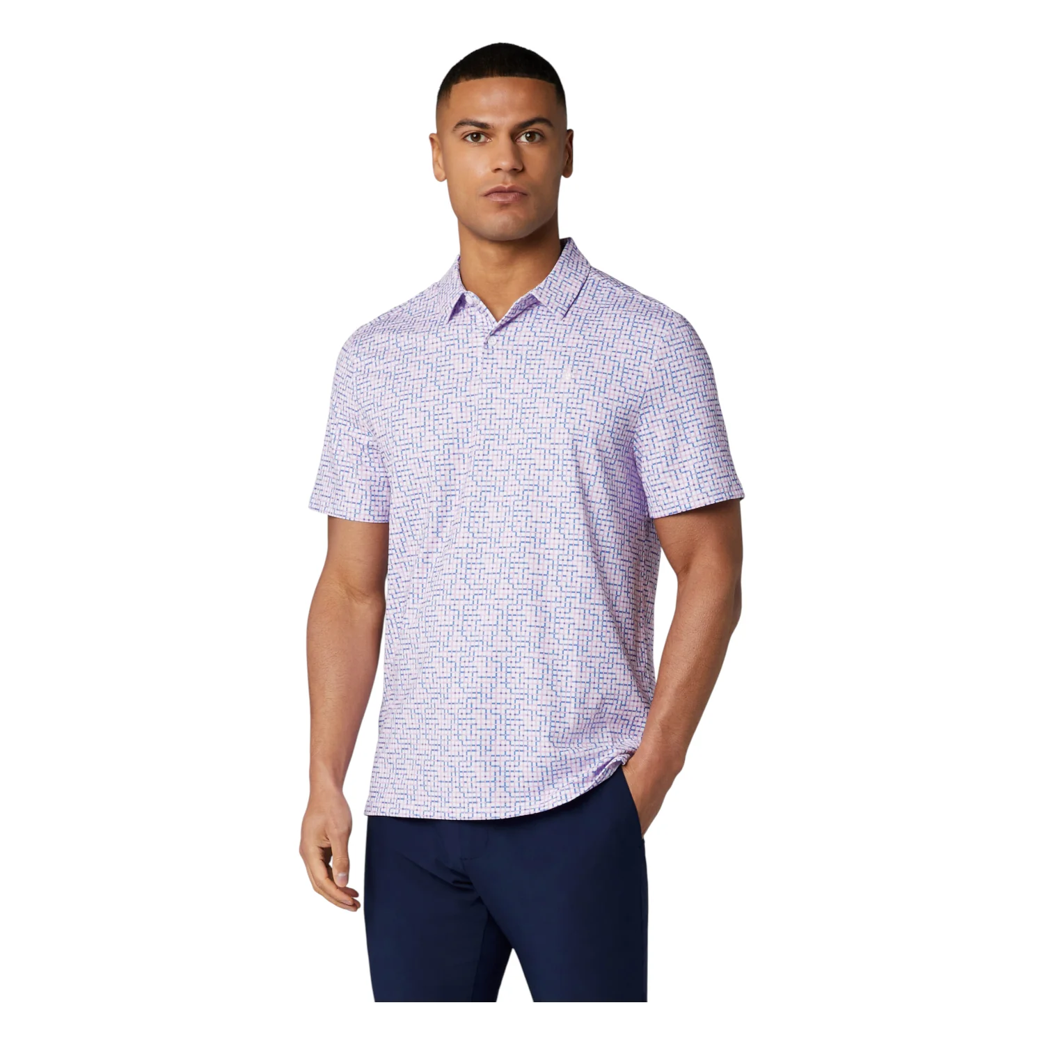 Original Penguin Colour Theory Gingham Golf Polo Shirt OGKSG036 - Image 3