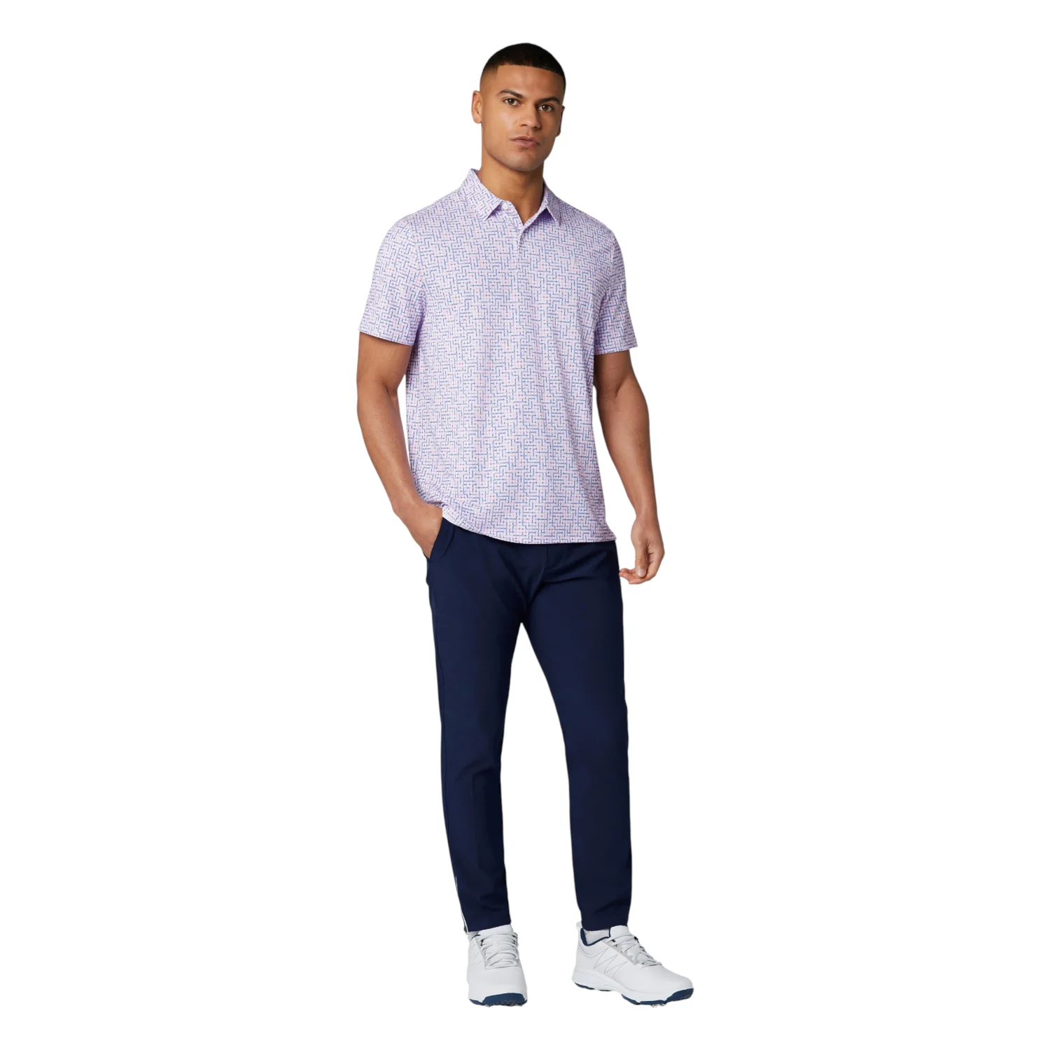 Original Penguin Colour Theory Gingham Golf Polo Shirt OGKSG036 - Image 5