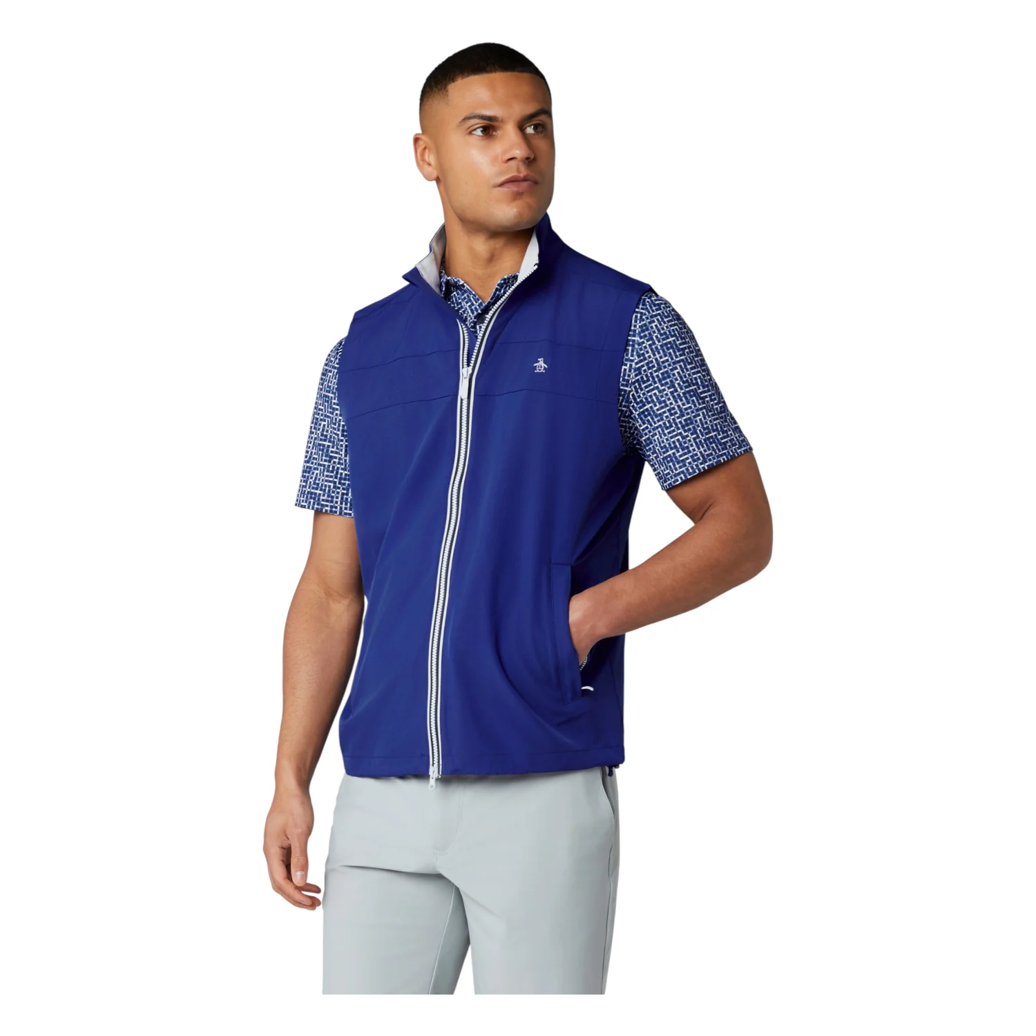 Original Penguin LS Heritage Lightweight Packable Vest OGVSF010 - Image 5