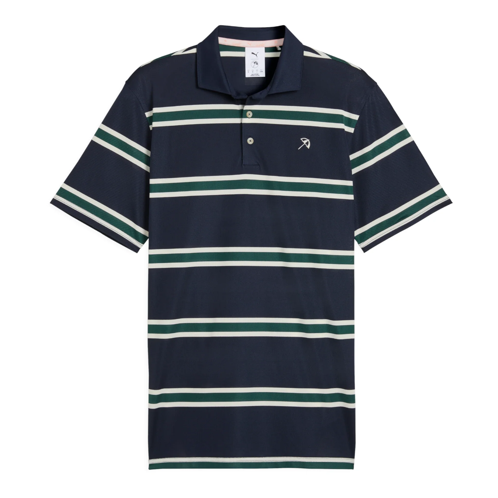 Puma X Arnold Palmer Pique Stripe Golf Polo Shirt 635592 - Image 5