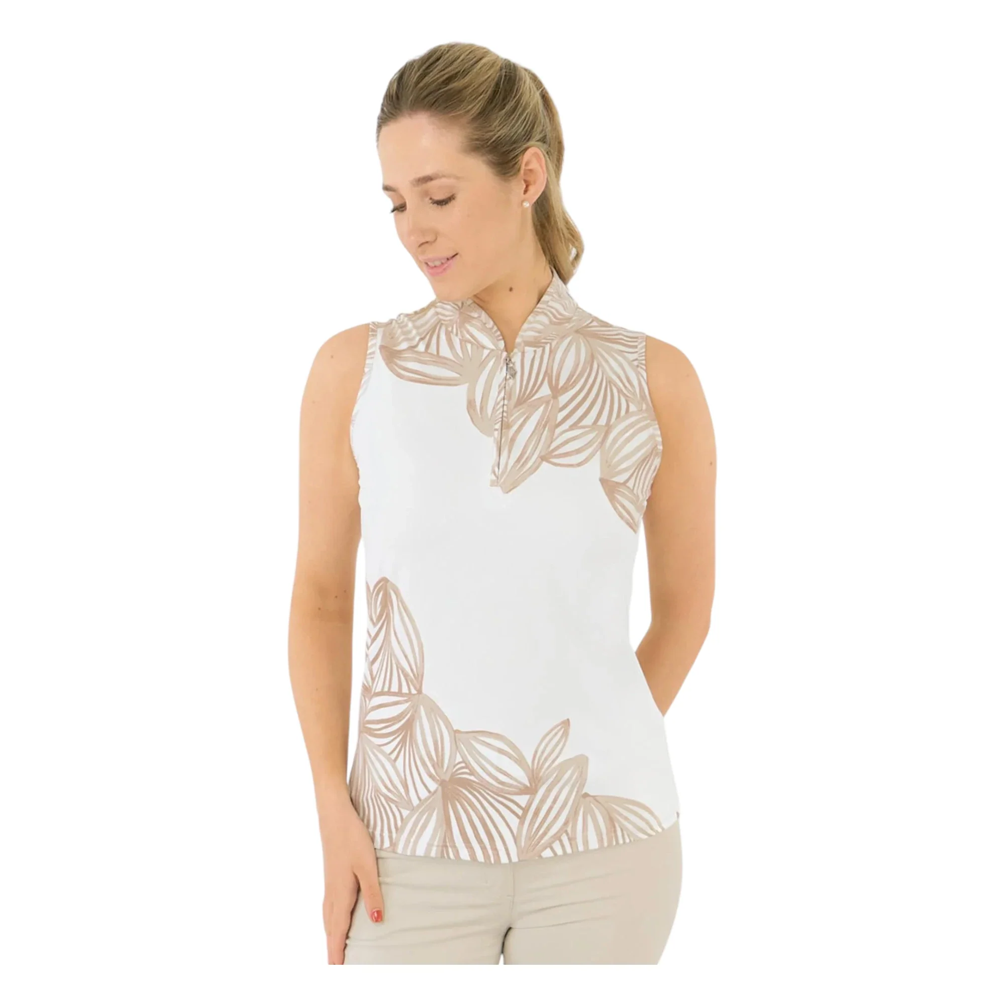 Pure Golf Ladies Aria Sleeveless Golf Polo Shirt PG-63034 - Image 8