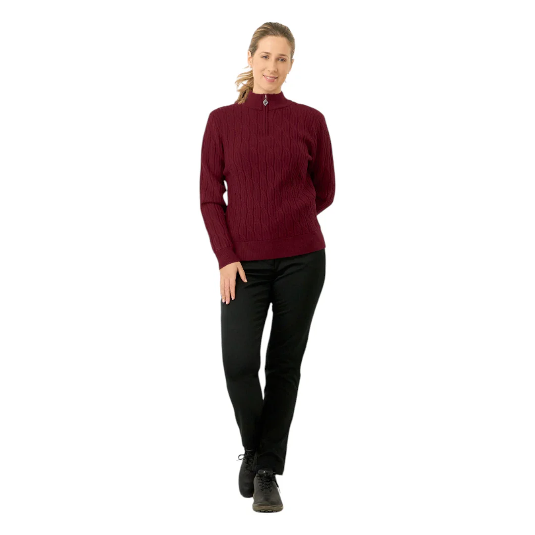 Pure Golf Ladies Sorrell 1/4 Zip Lined Golf Jumper PG-58506 - Image 2