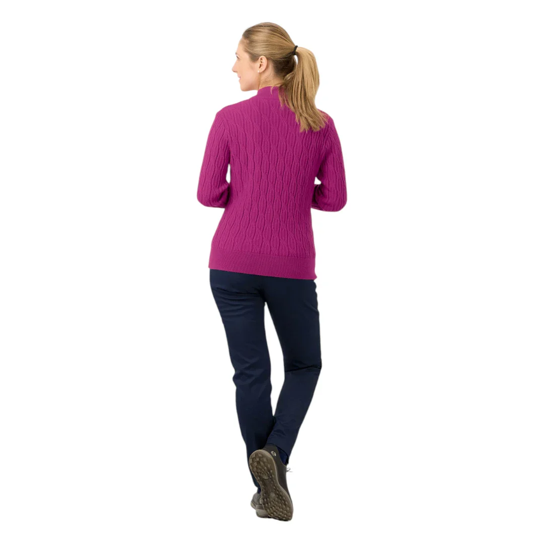 Pure Golf Ladies Sorrell 1/4 Zip Lined Golf Jumper PG-58506 - Image 4