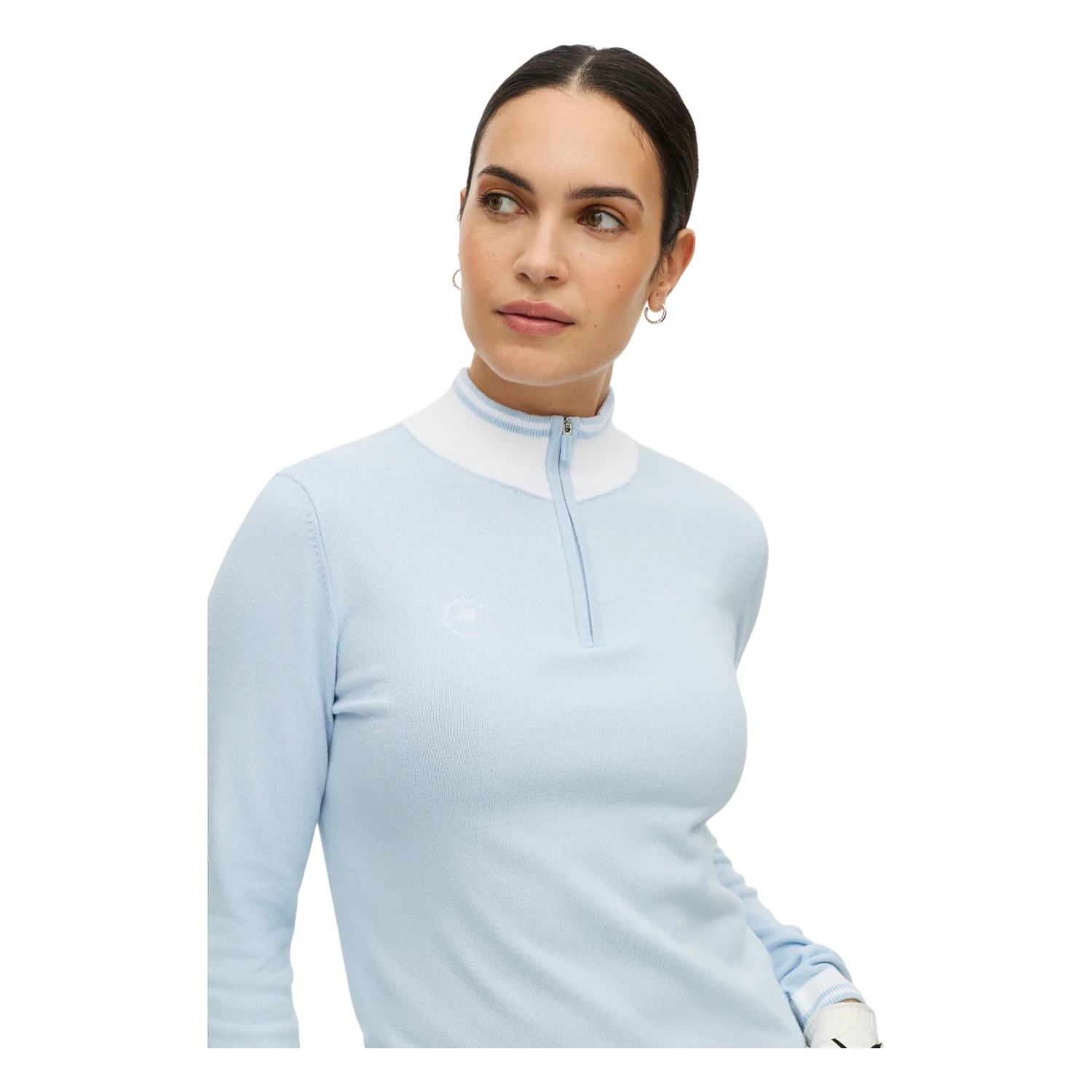 Rohnisch Ladies Kora Knitted 1/2 Zip Golf Mid Layer 112189 - Image 2