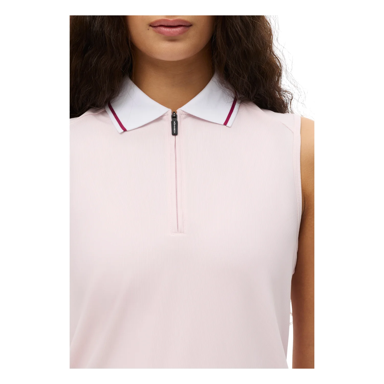 Rohnisch Ladies Rib Sleeveless Golf Polo Shirt 000987 - Image 2