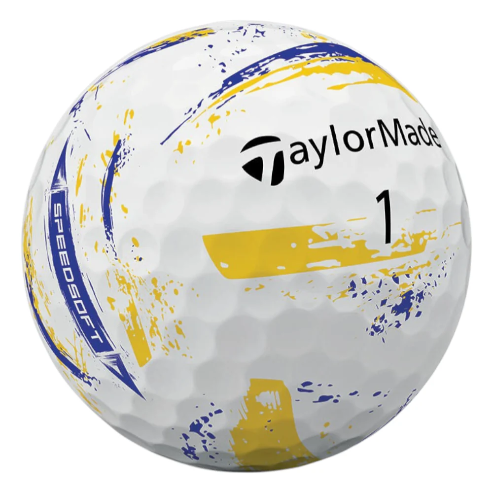 TaylorMade 2026 Speed Soft Ink Golf Balls | Yellow/Blue - Image 3