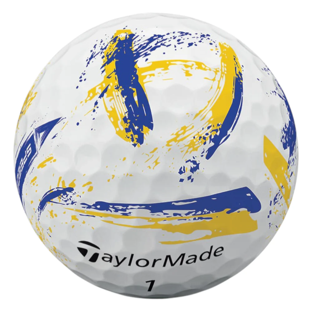 TaylorMade 2026 Speed Soft Ink Golf Balls | Yellow/Blue - Image 4