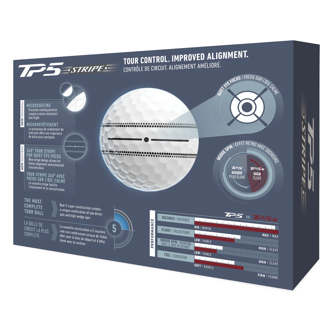TaylorMade 2026 TP5 Stripe Golf Balls | White - Image 2