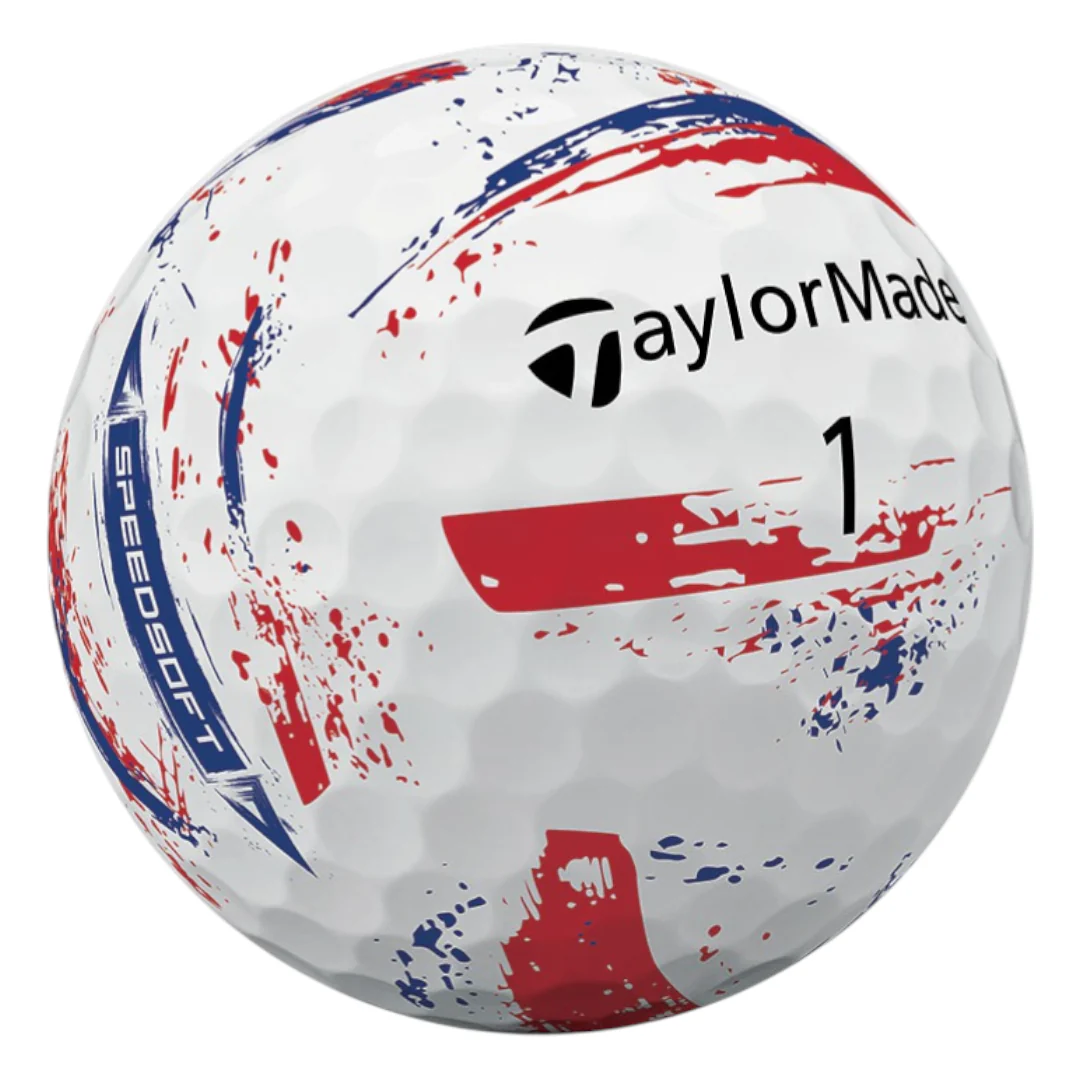 TaylorMade 2026 Speed Soft Ink Golf Balls | Blue/Red - Image 2