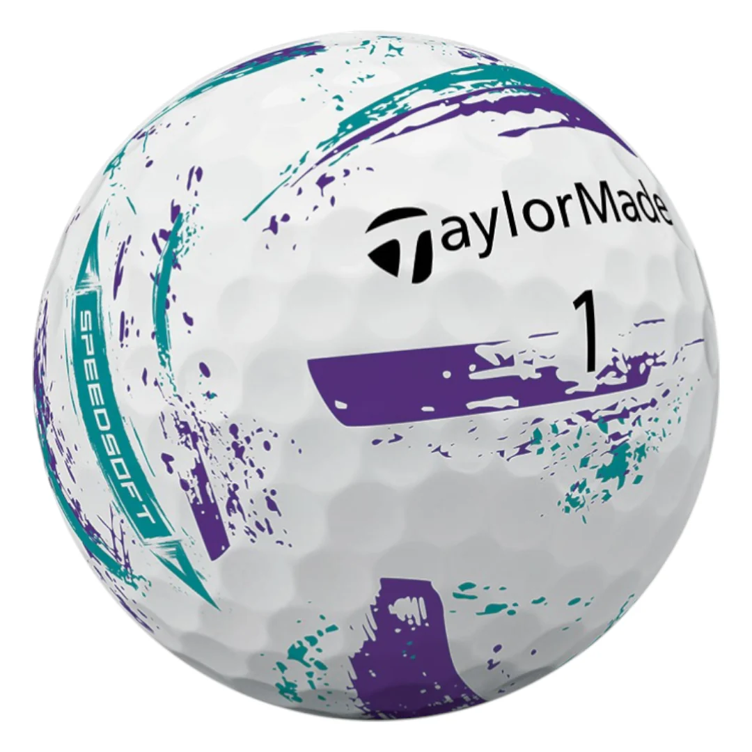 TaylorMade 2026 Speed Soft Ink Golf Balls | Purple/Teal - Image 2