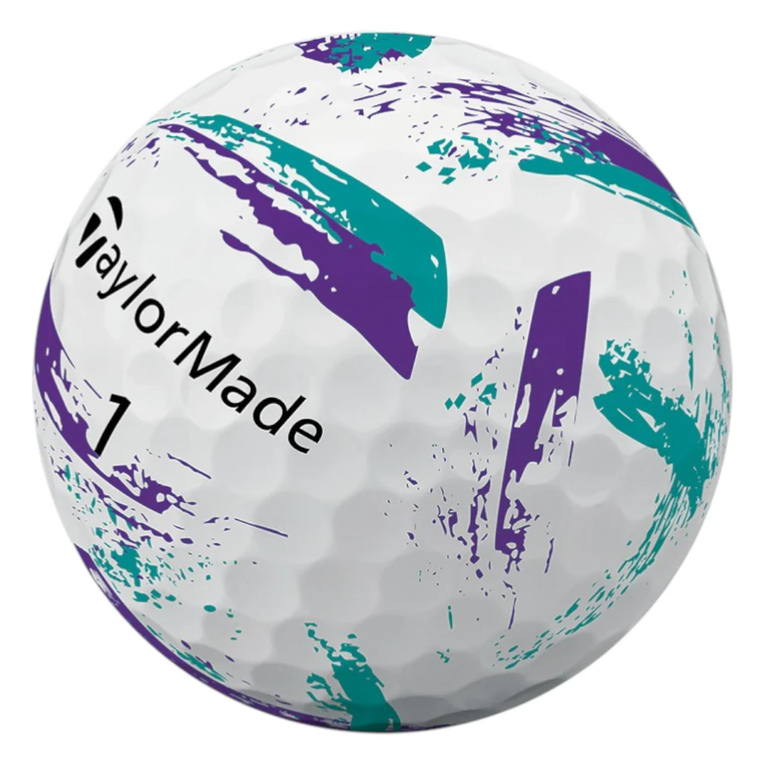 TaylorMade 2026 Speed Soft Ink Golf Balls | Purple/Teal - Image 3