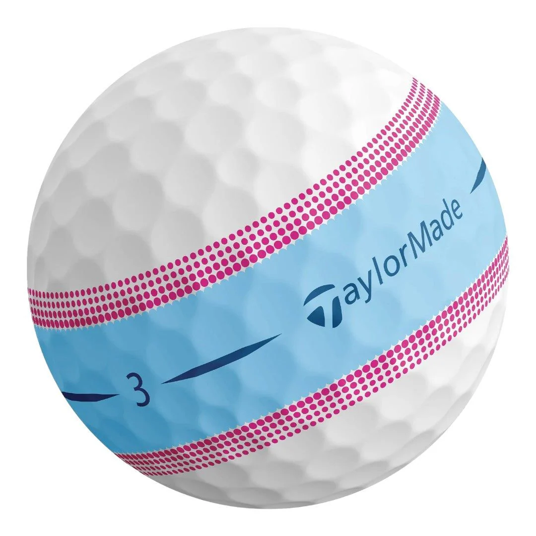 Taylormade Tour Response Stripe Golf Balls | Blue/Pink - Image 3