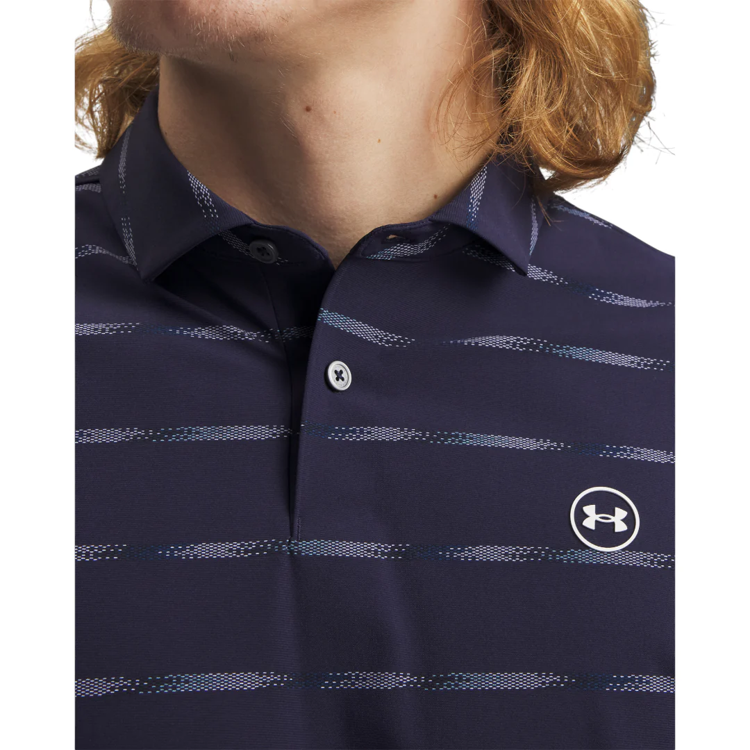 Under Armour Drive Chill Striped Golf Polo Shirt 6009724 - Image 3