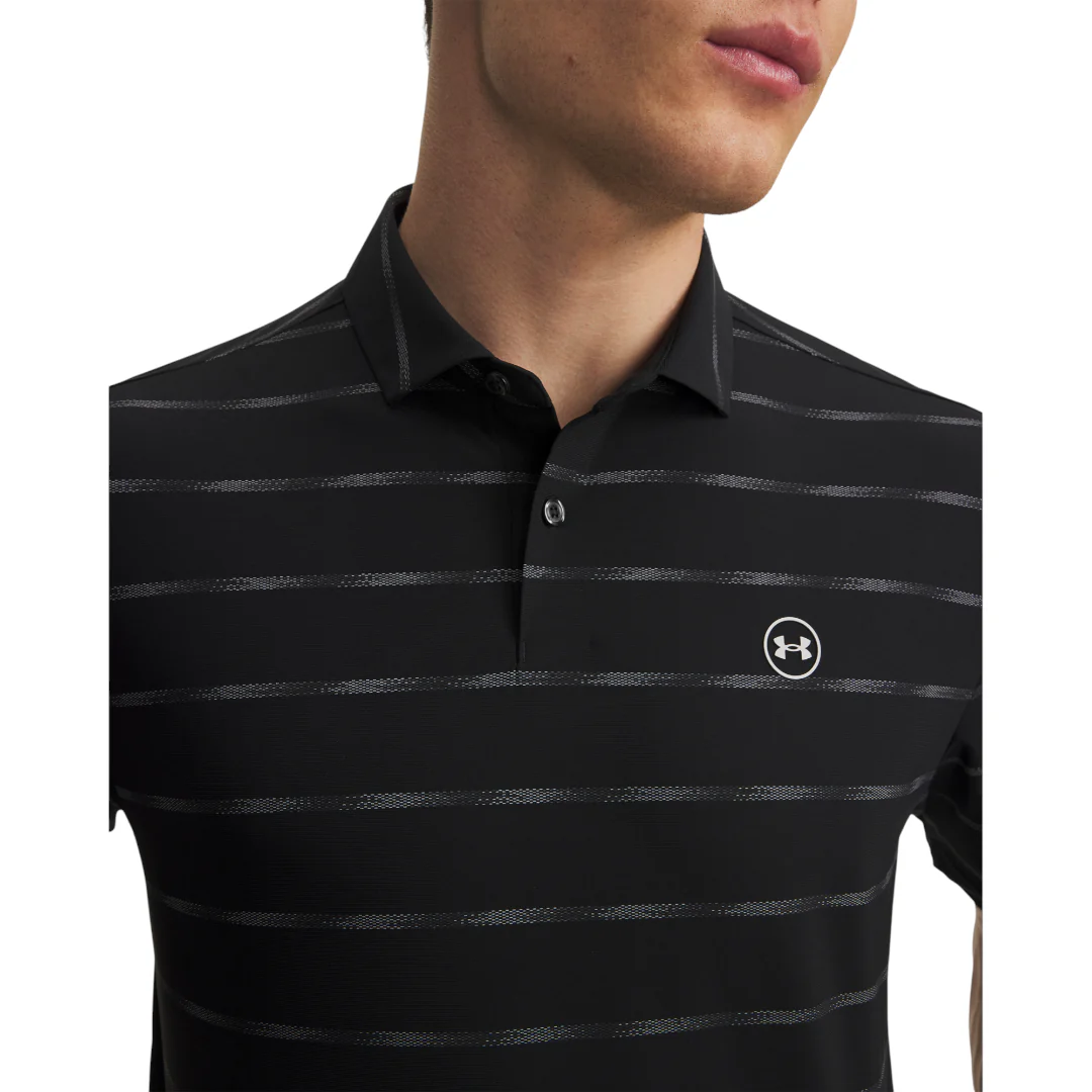 Under Armour Drive Chill Striped Golf Polo Shirt 6009724 - Image 3